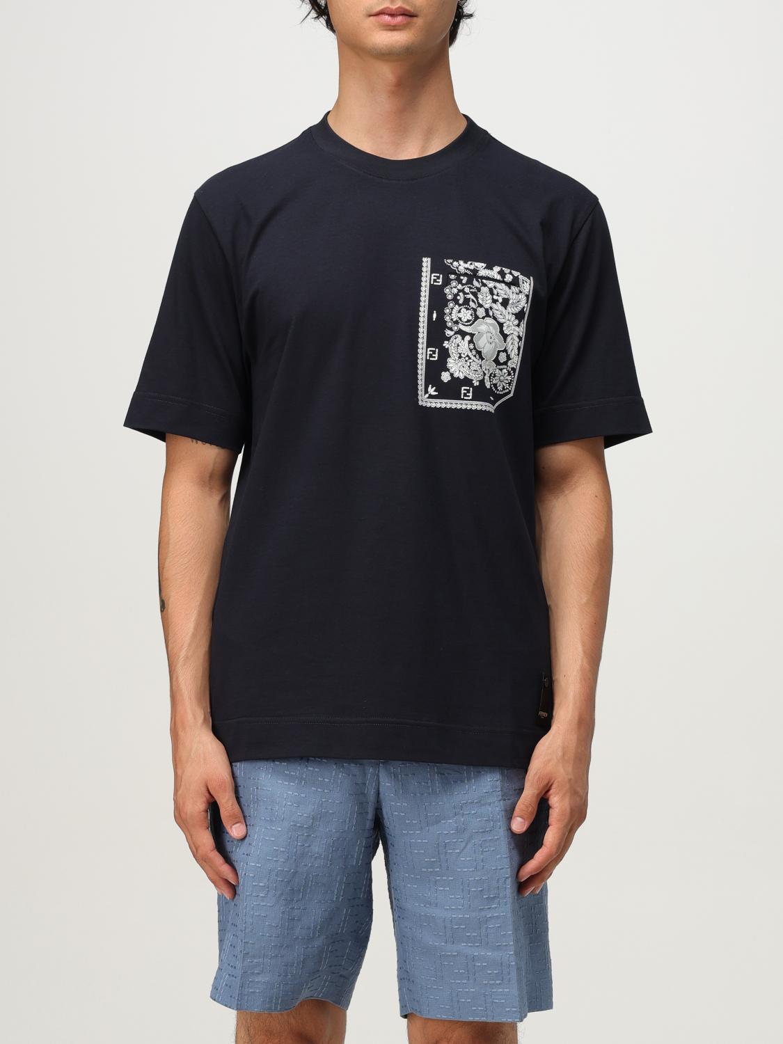 Fendi T Shirt Men Blue