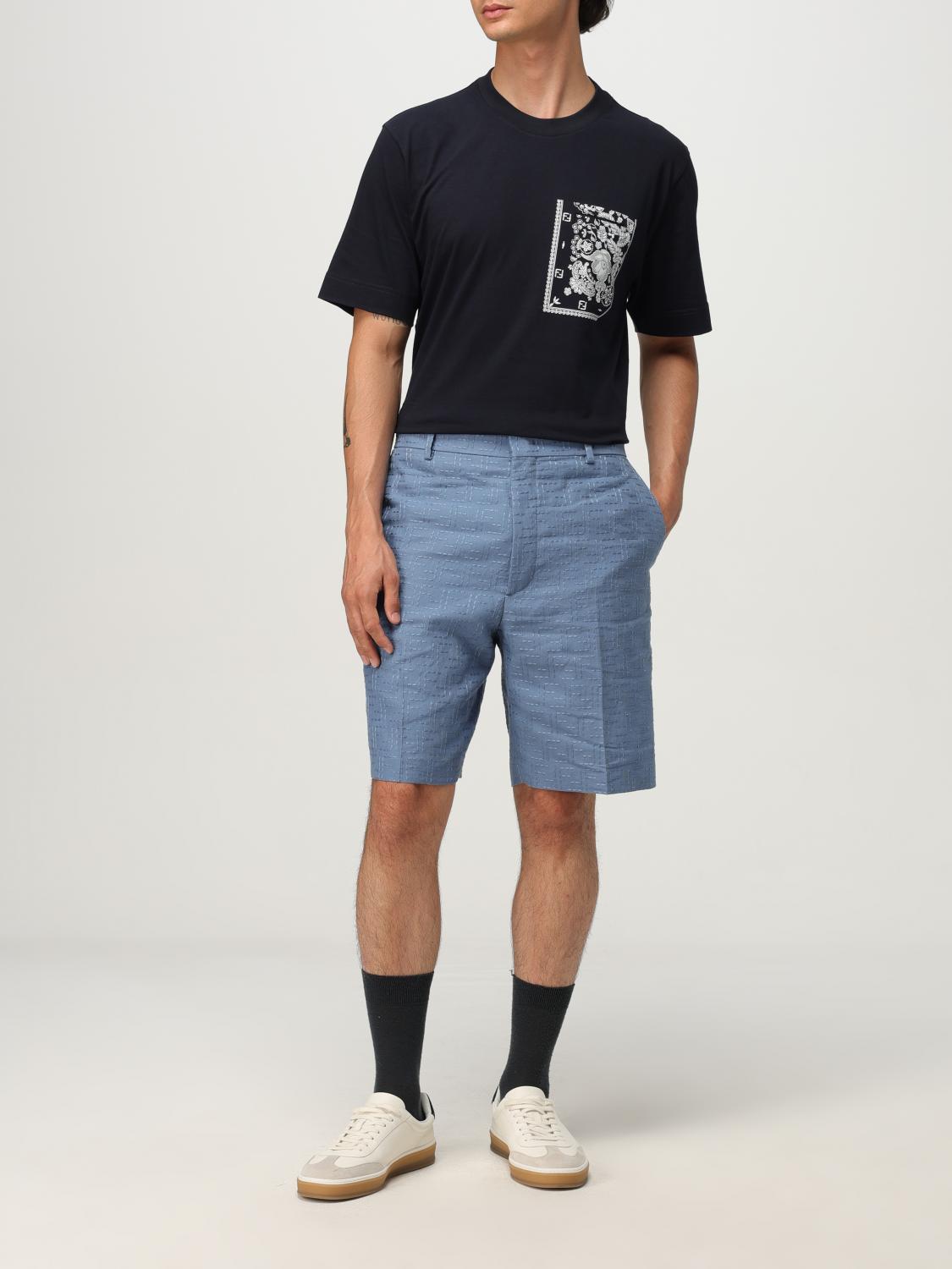 Fendi T Shirt Men Blue