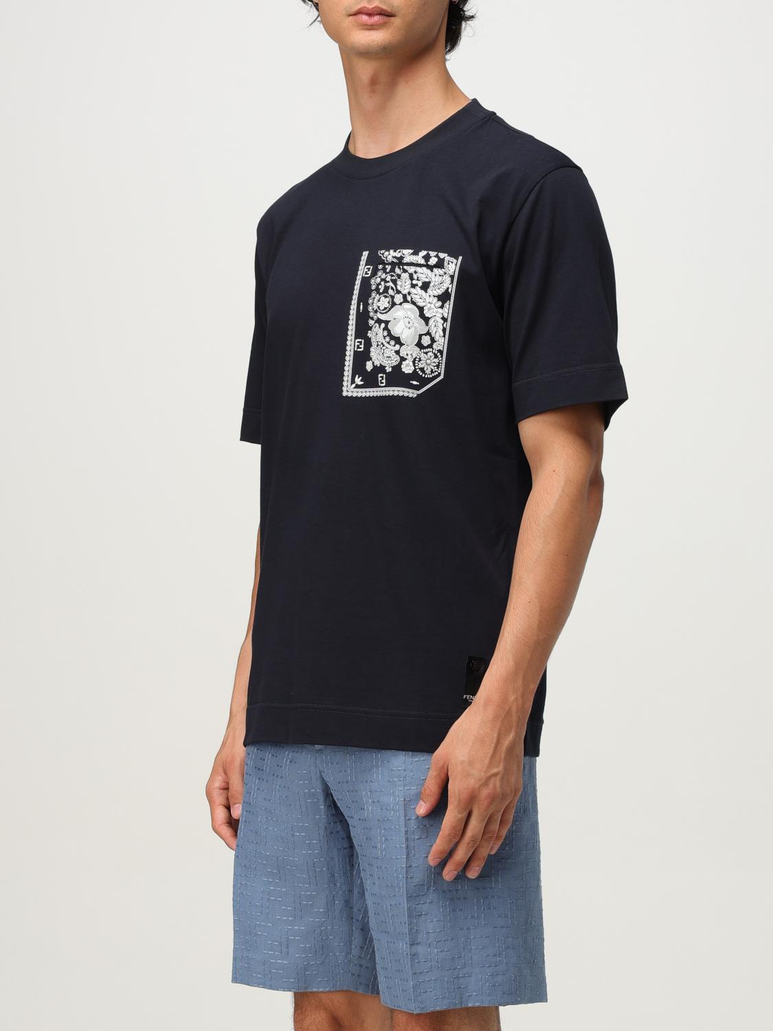 Fendi T Shirt Men Blue
