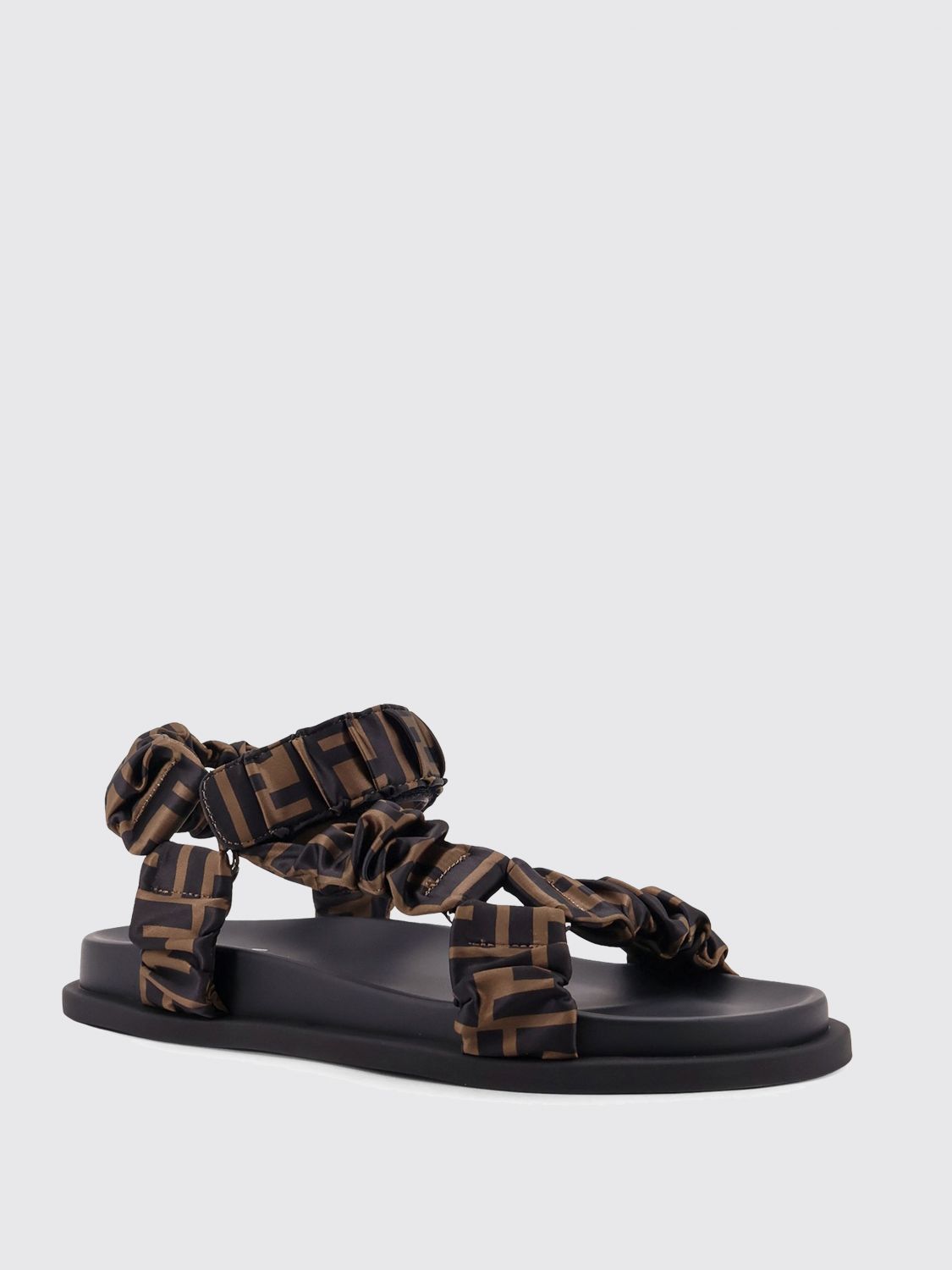 Fendi Flat Sandals Woman Tobacco
