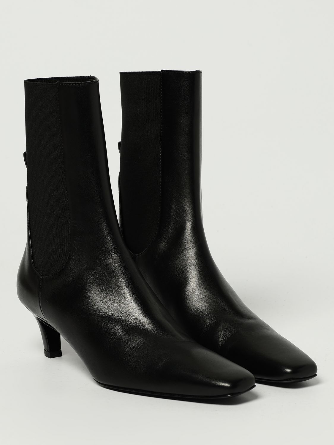 Toteme Flat Ankle Boots Woman Black