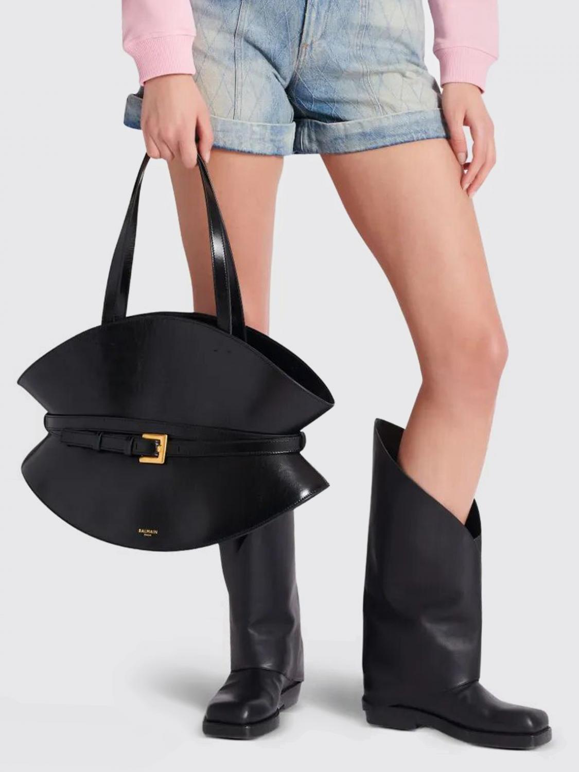 Balmain Shoulder Bag Woman Black