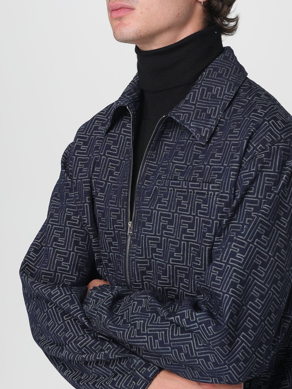 Fendi Jacket Men Blue
