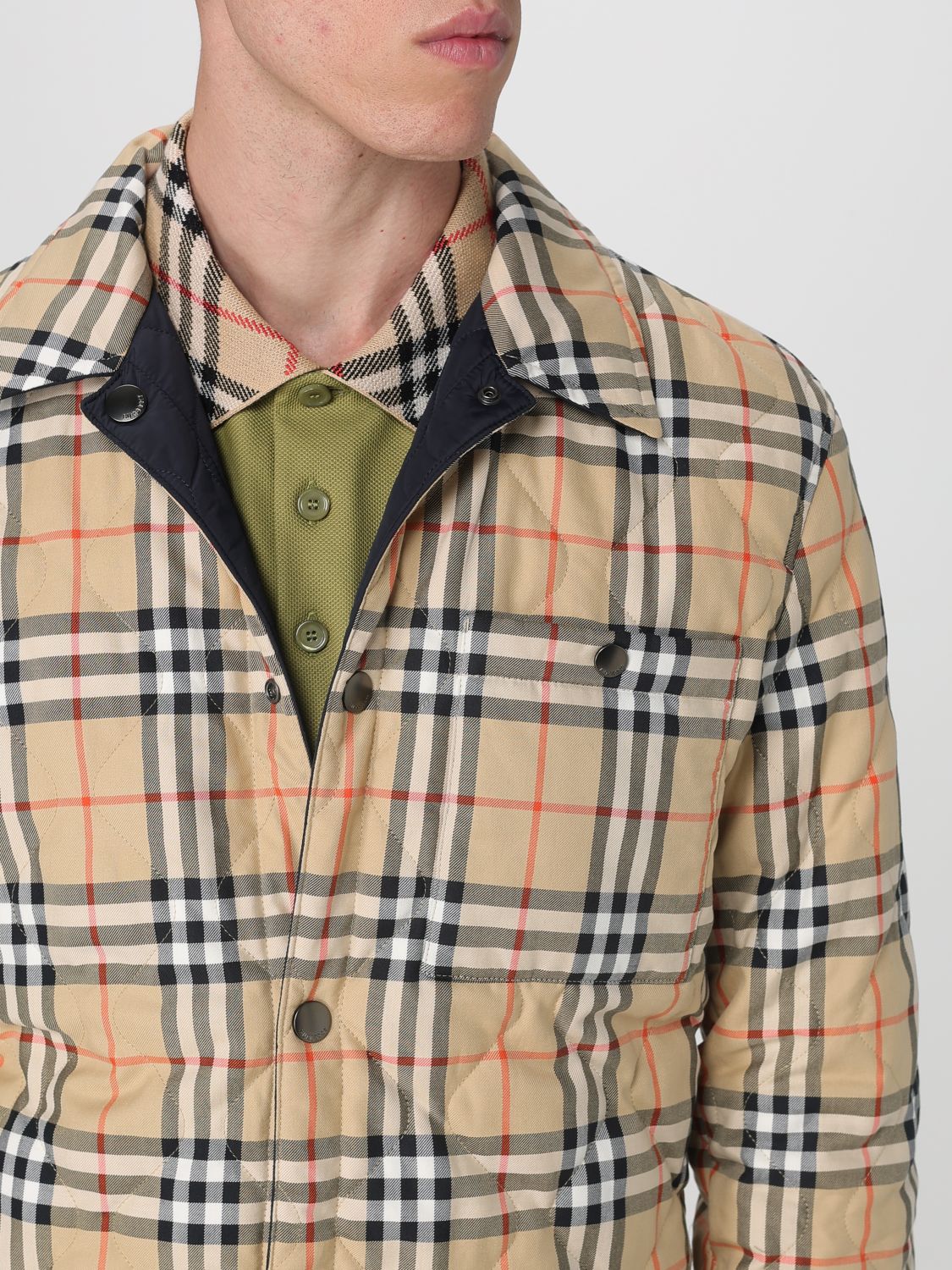 Burberry Coat Men Blue