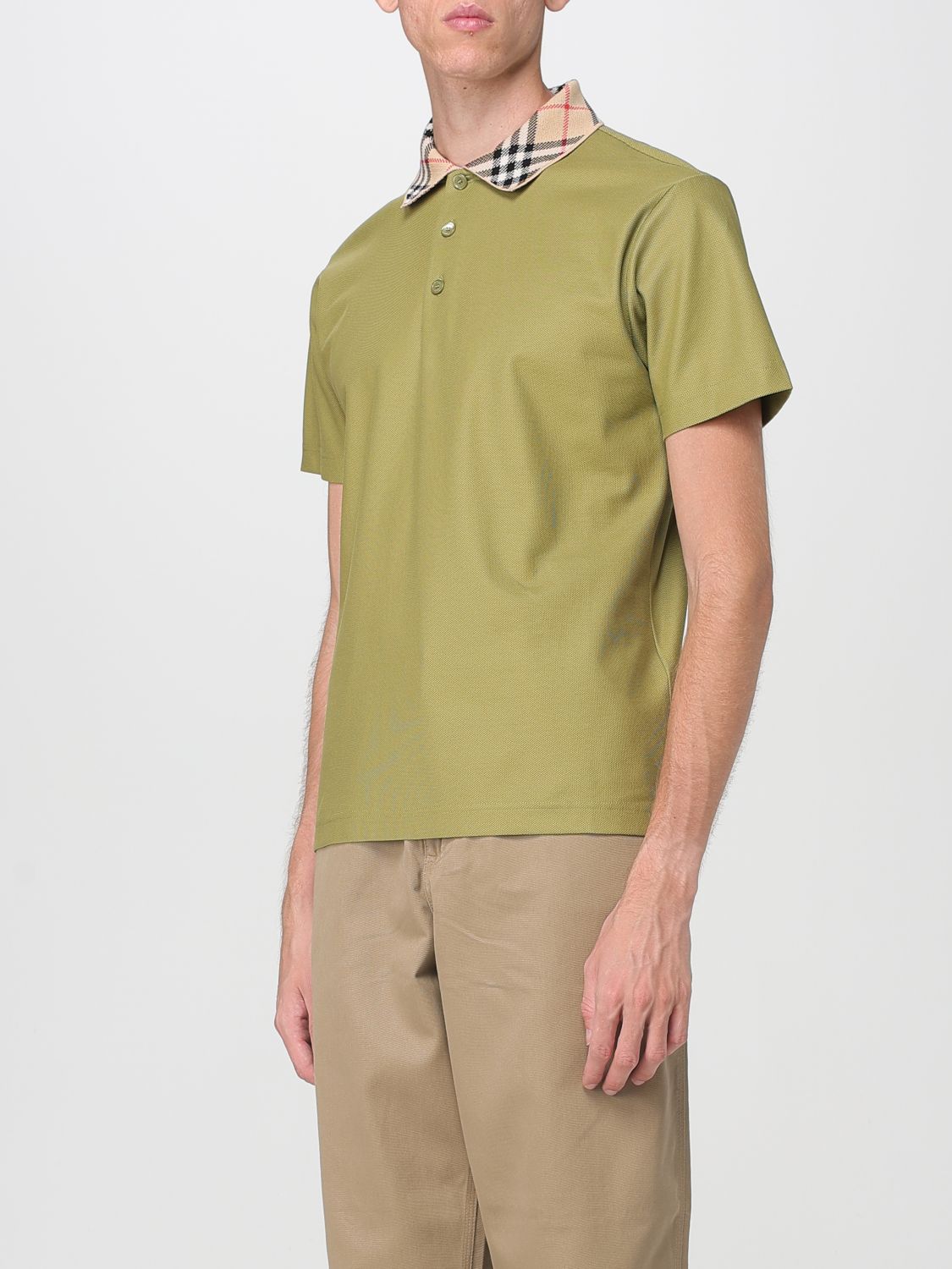 Burberry Polo Shirt Men Green