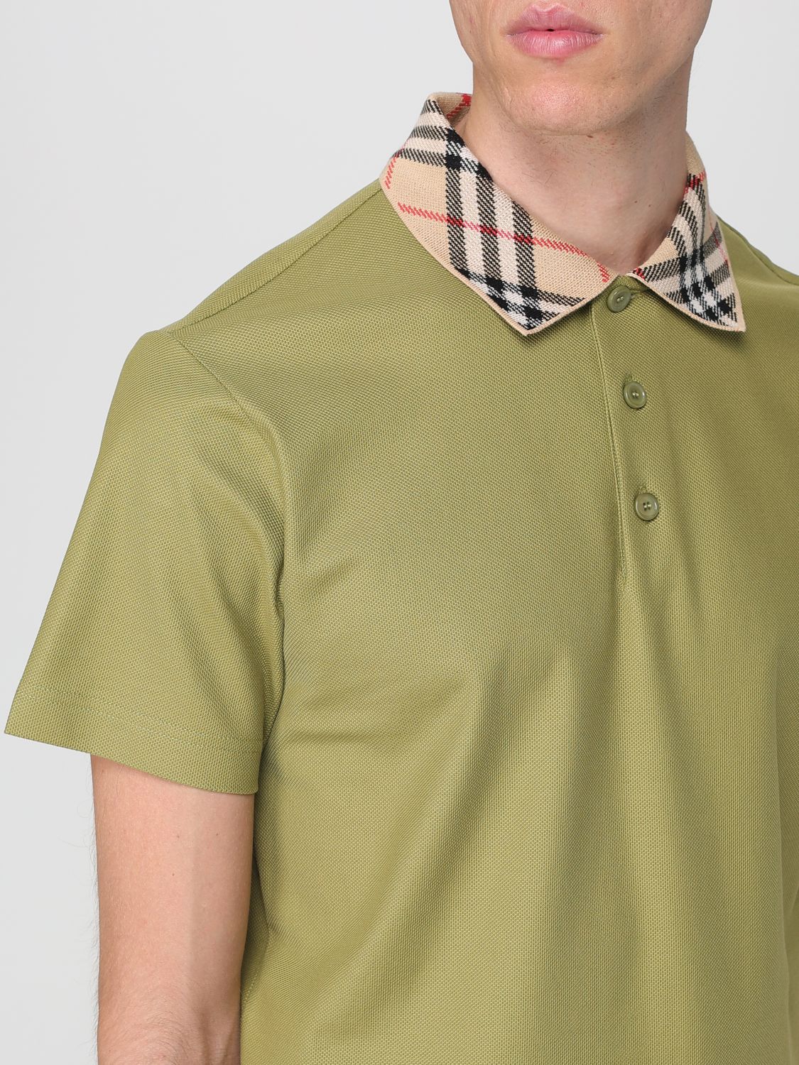 Burberry Polo Shirt Men Green