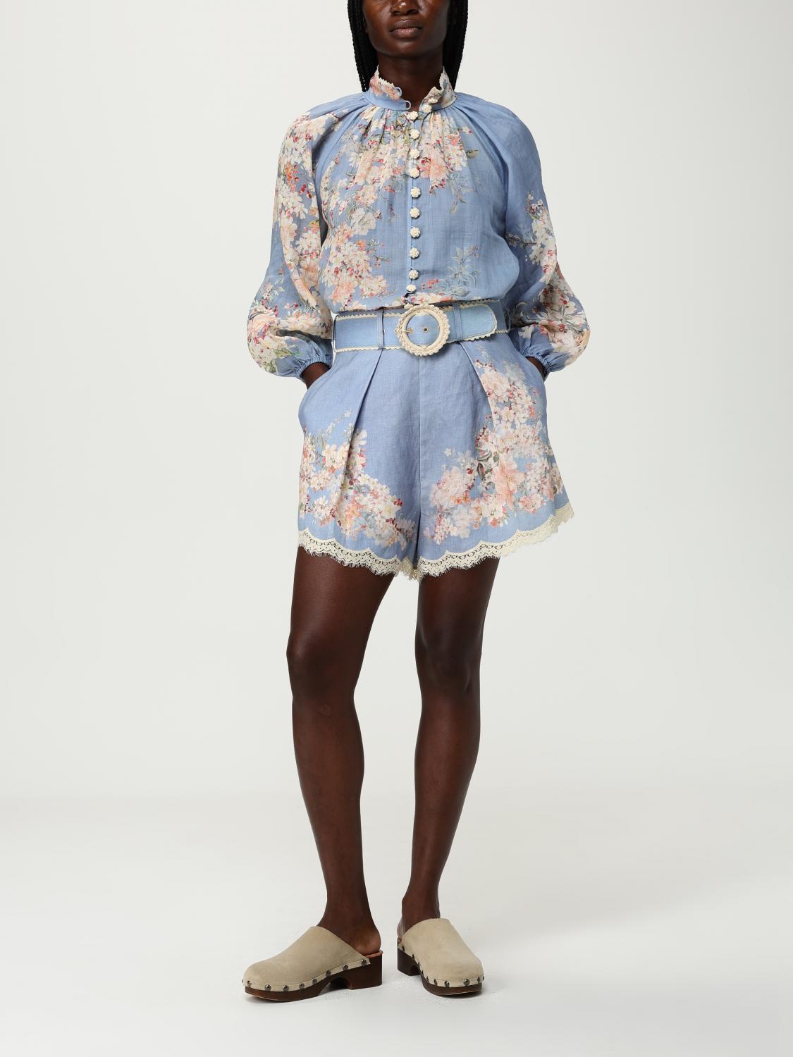 Zimmermann Short Woman Gnawed Blue