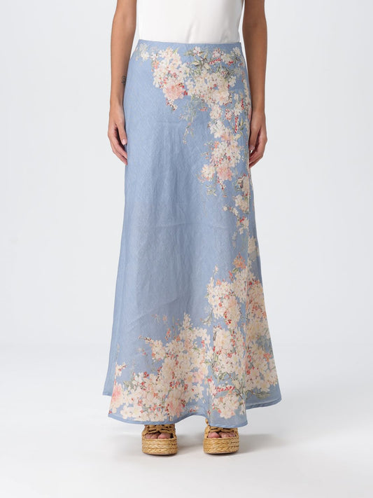 Zimmermann Skirt Woman Gnawed Blue