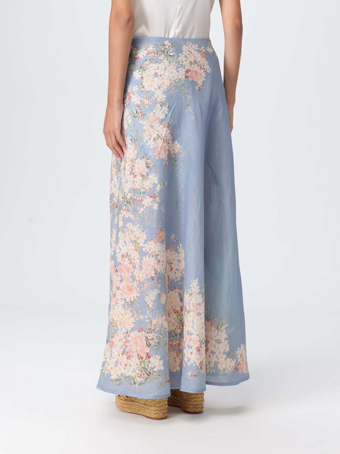 Zimmermann Skirt Woman Gnawed Blue
