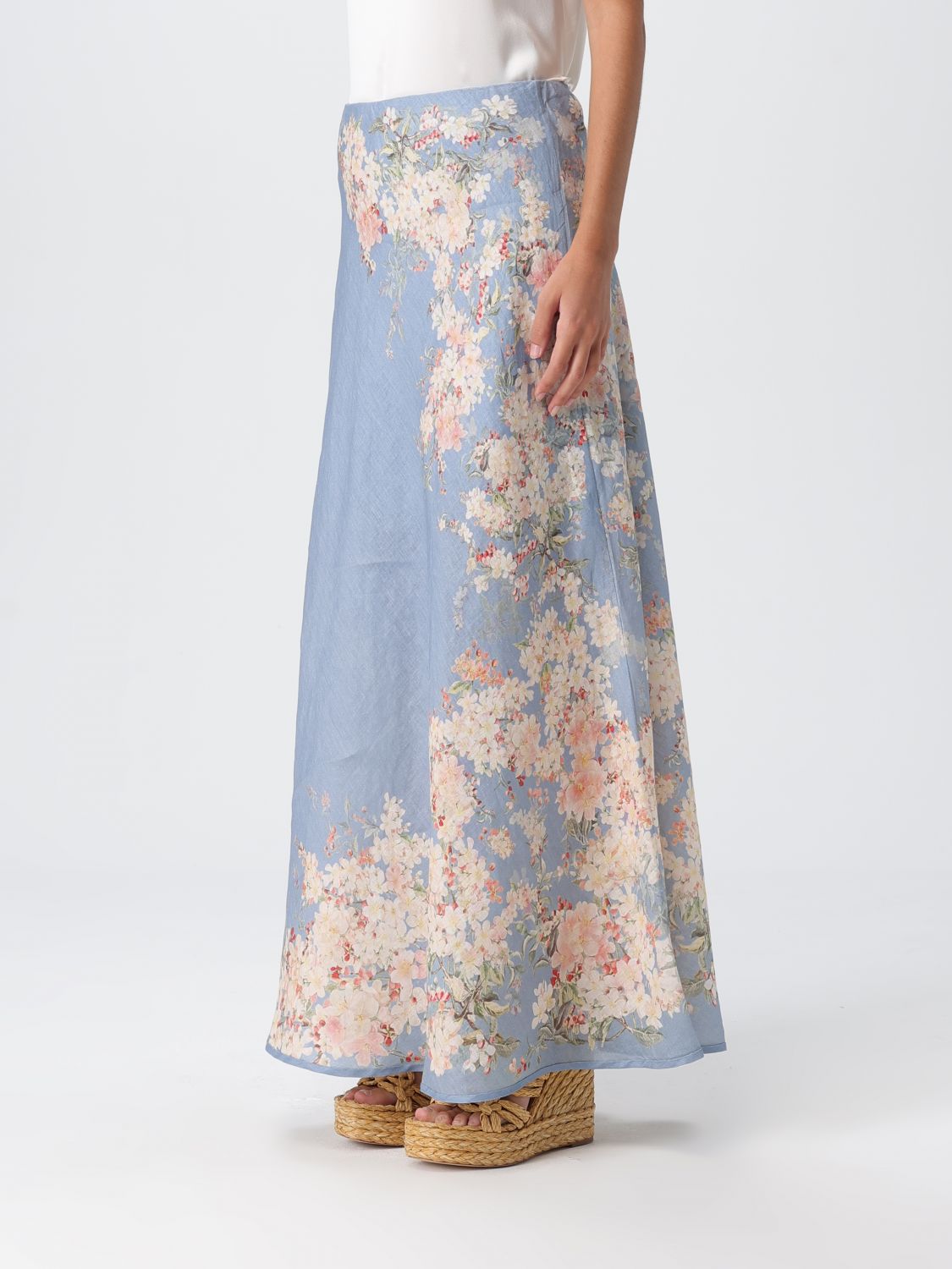 Zimmermann Skirt Woman Gnawed Blue