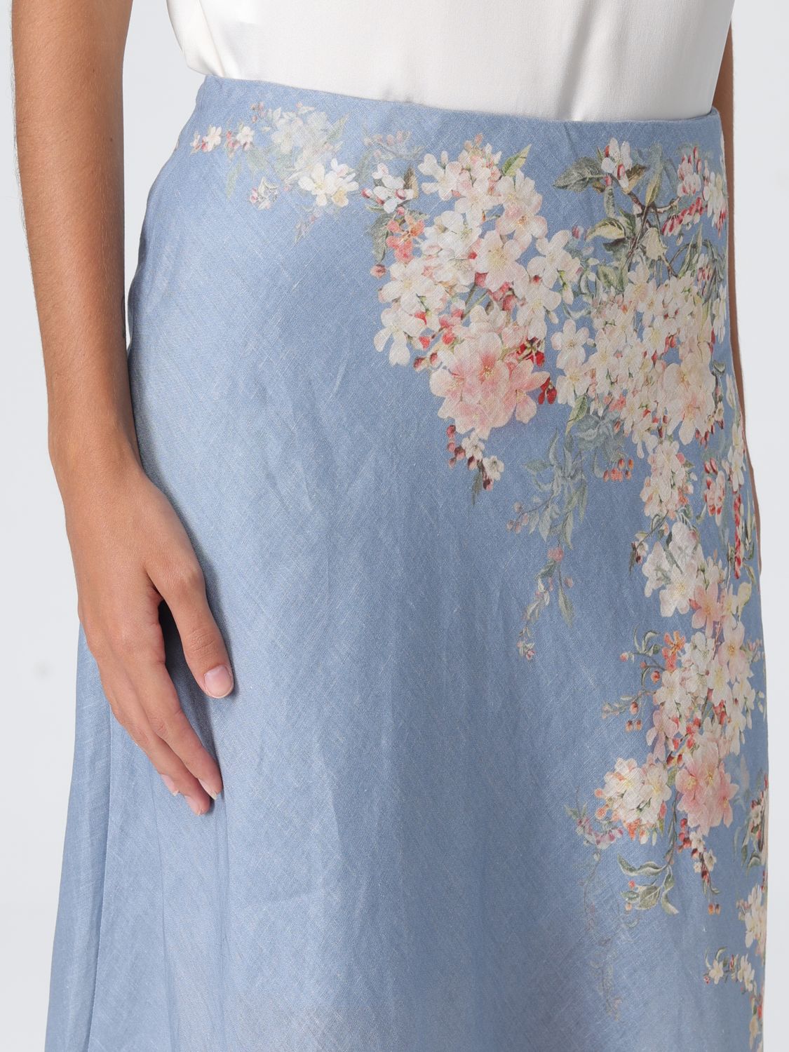 Zimmermann Skirt Woman Gnawed Blue