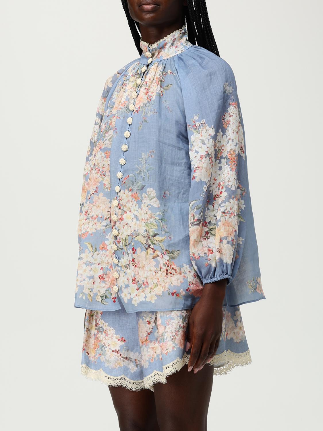 Zimmermann Skirt Woman Gnawed Blue