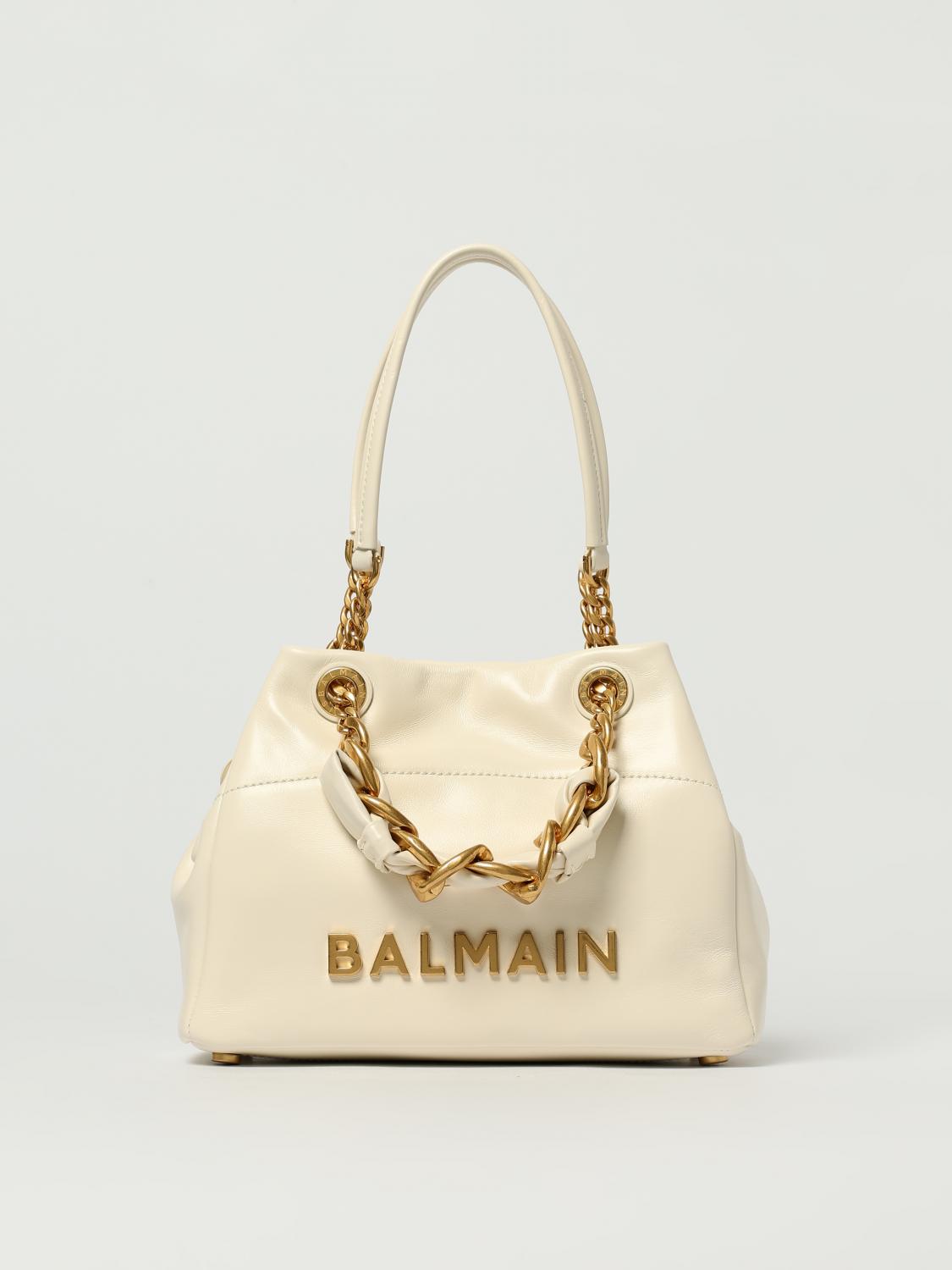 Balmain Shoulder Bag Woman Beige