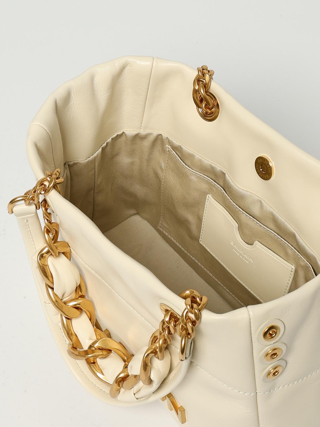 Balmain Shoulder Bag Woman Beige