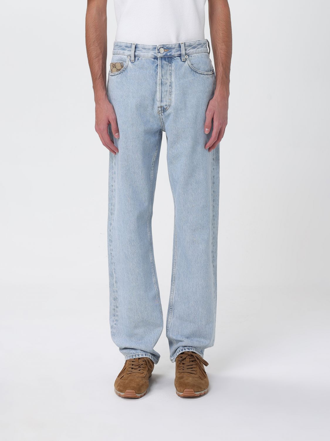 Gucci Jeans Men Gnawed Blue