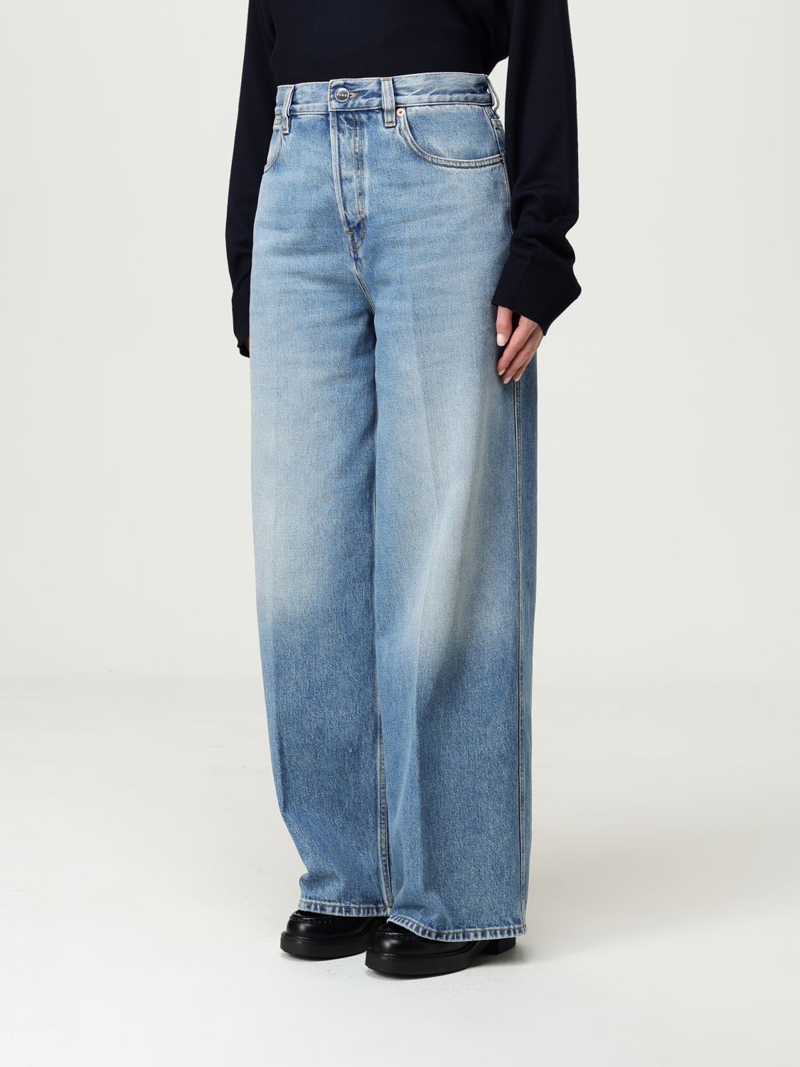 Gucci Jeans Woman Gnawed Blue