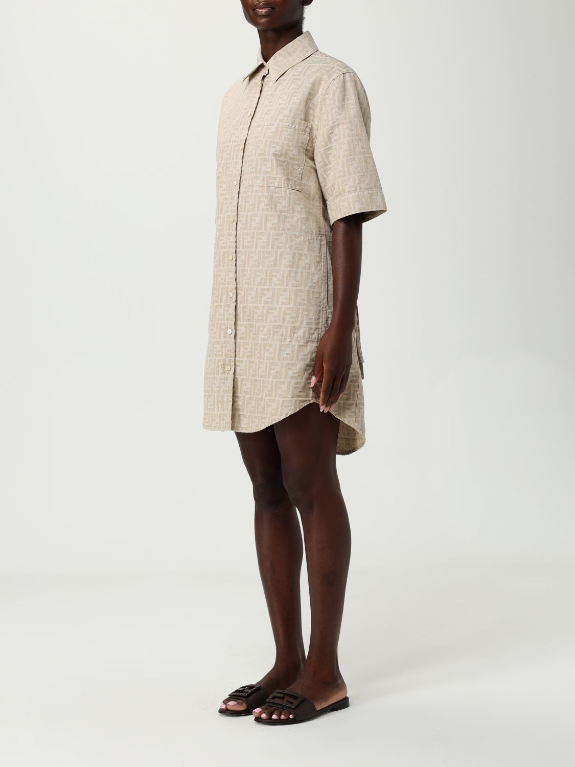 Fendi Dress Woman Cream