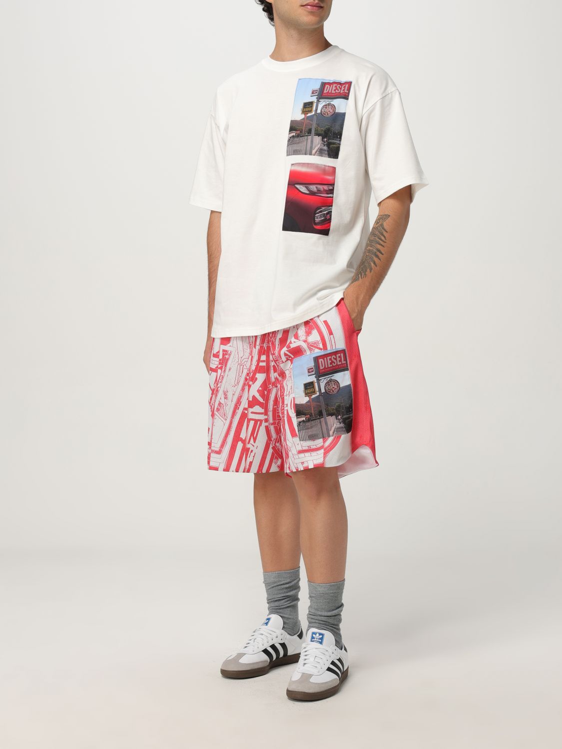 Diesel Short Men Red