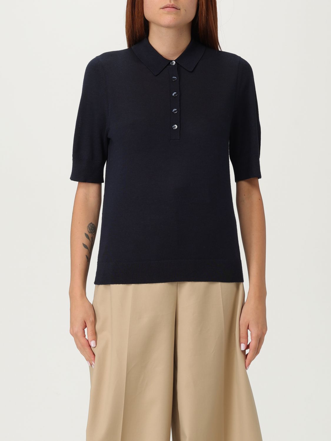 Boss Polo Shirt Woman Beige