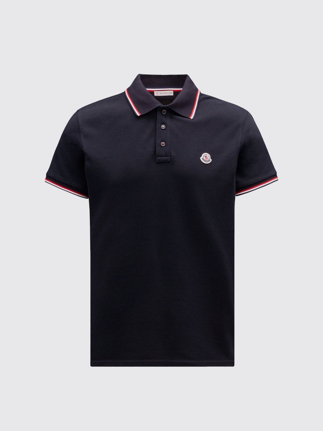 Moncler Polo Shirt Men Blue