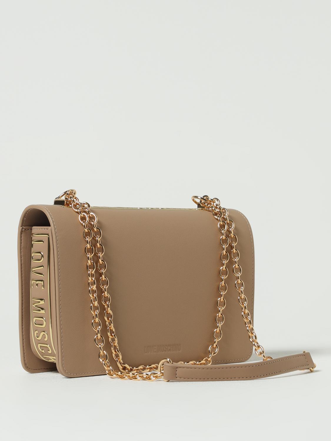 Love Moschino Crossbody Bags Woman Beige