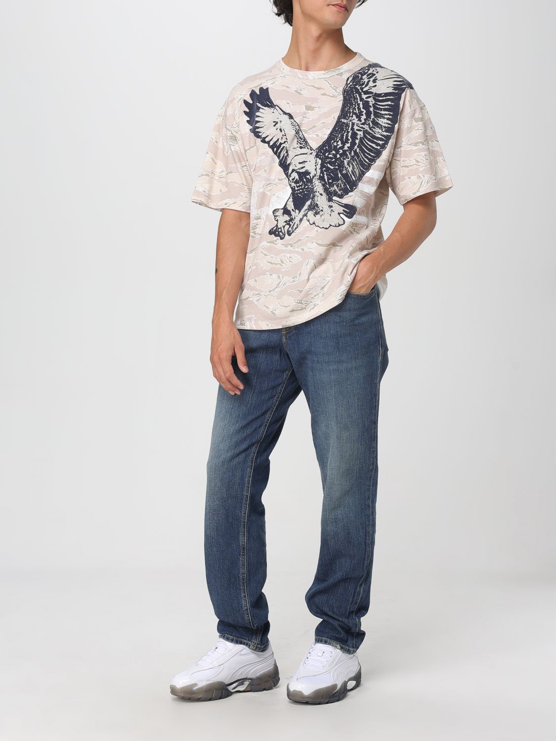 Diesel T Shirt Men Beige