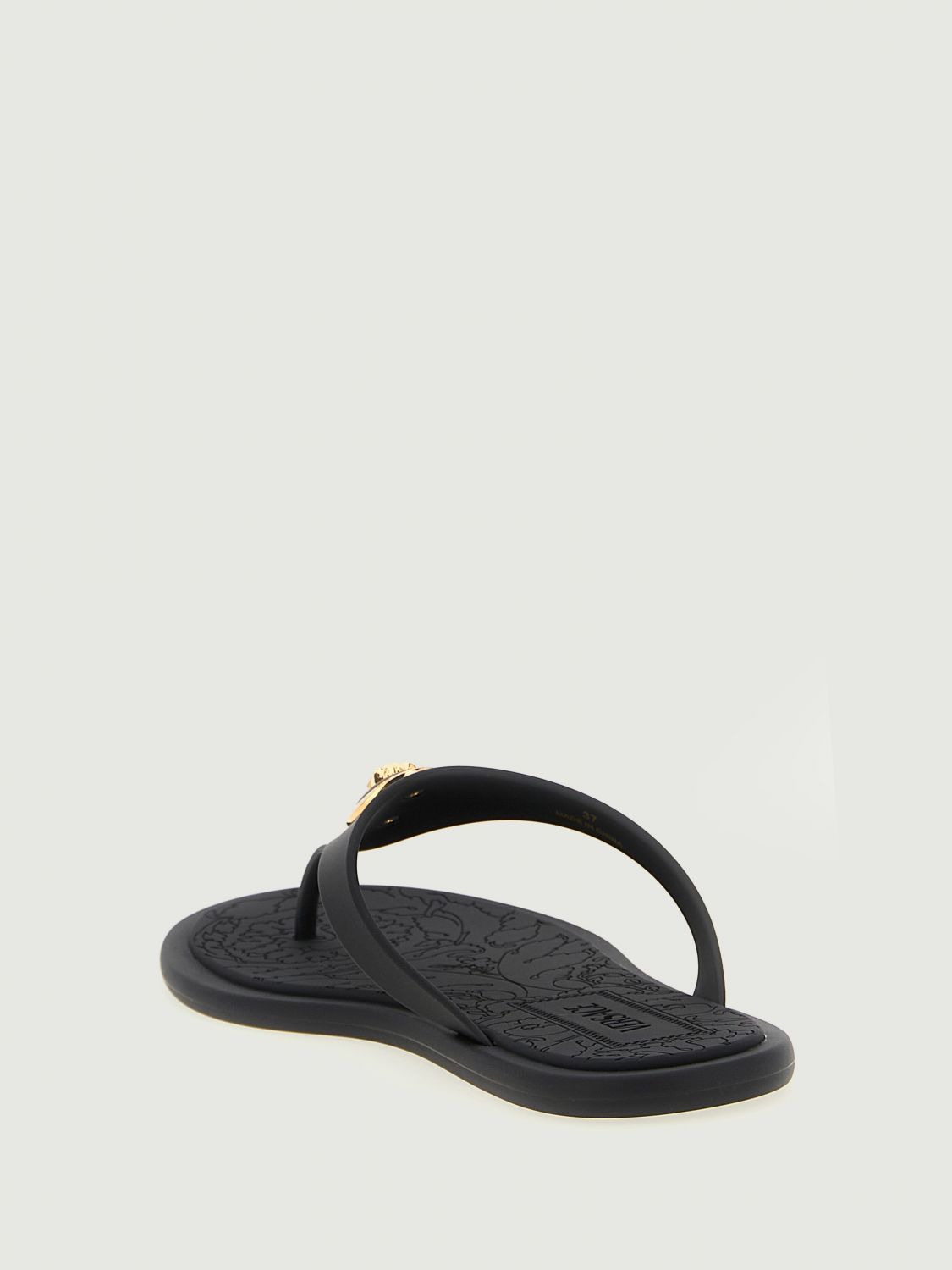 Versace Flat Sandals Woman Black