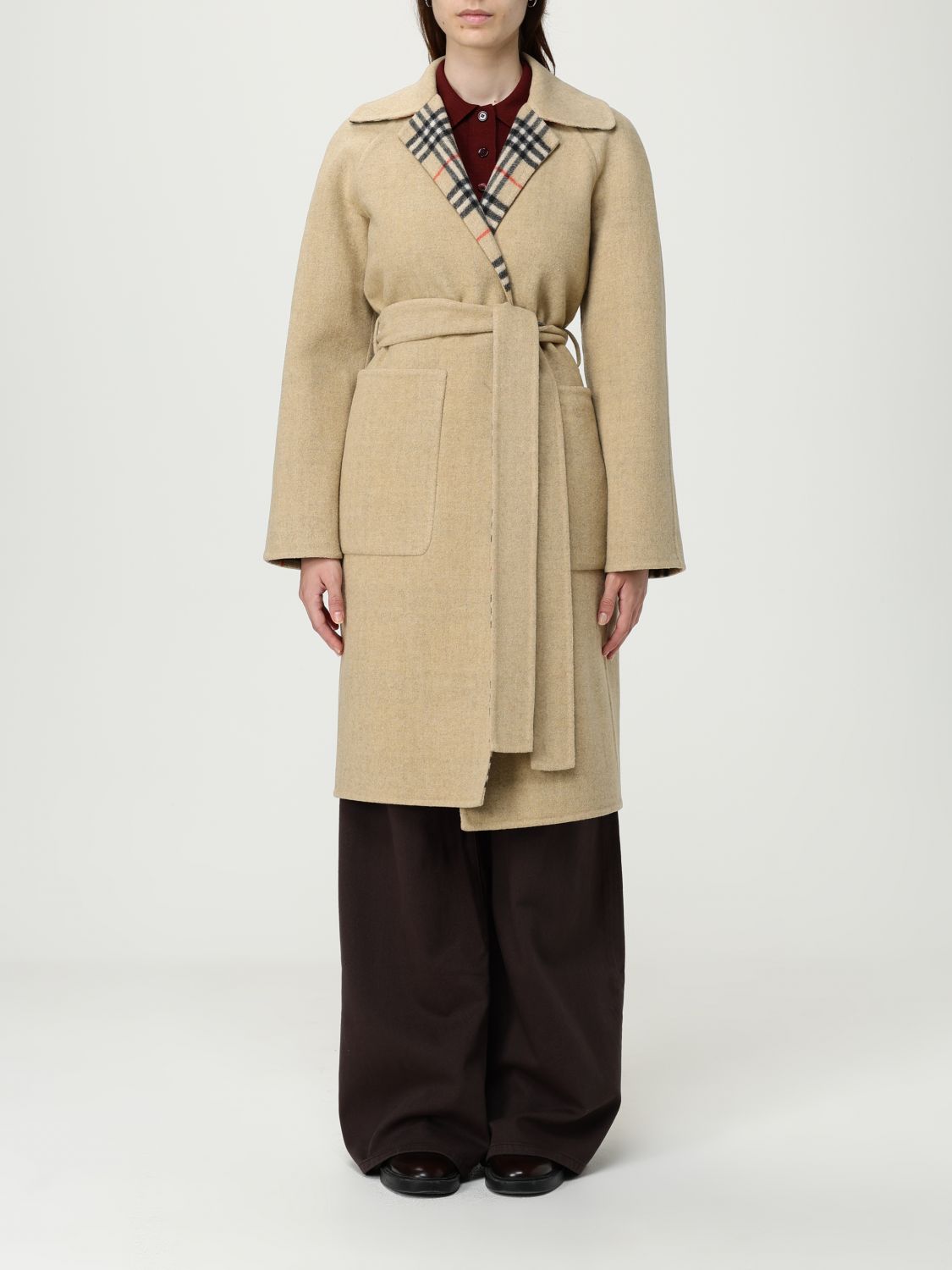 Burberry Coat Woman Sand