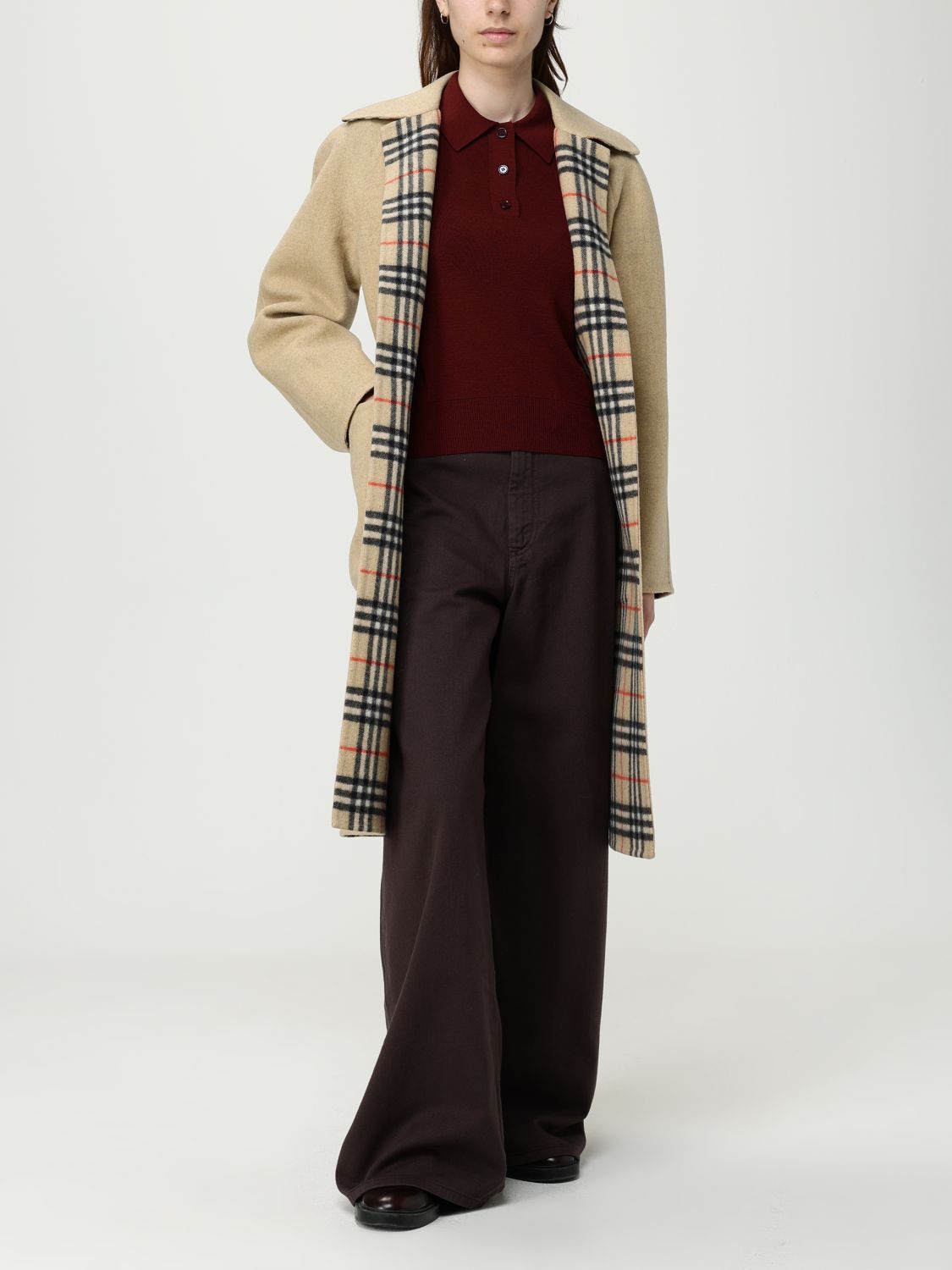 Burberry Coat Woman Sand