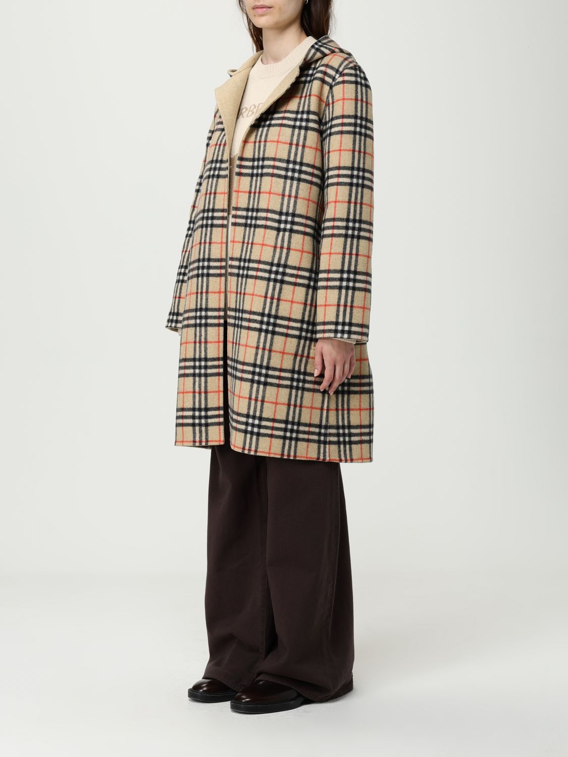 Burberry Coat Woman Sand