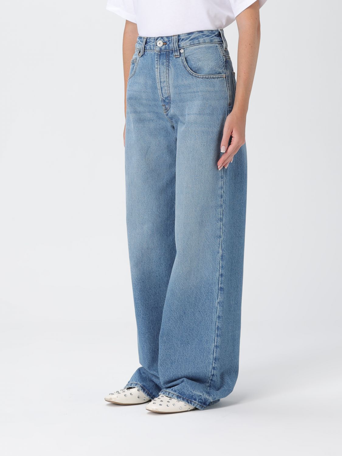 Jacquemus Jeans Woman Gnawed Blue