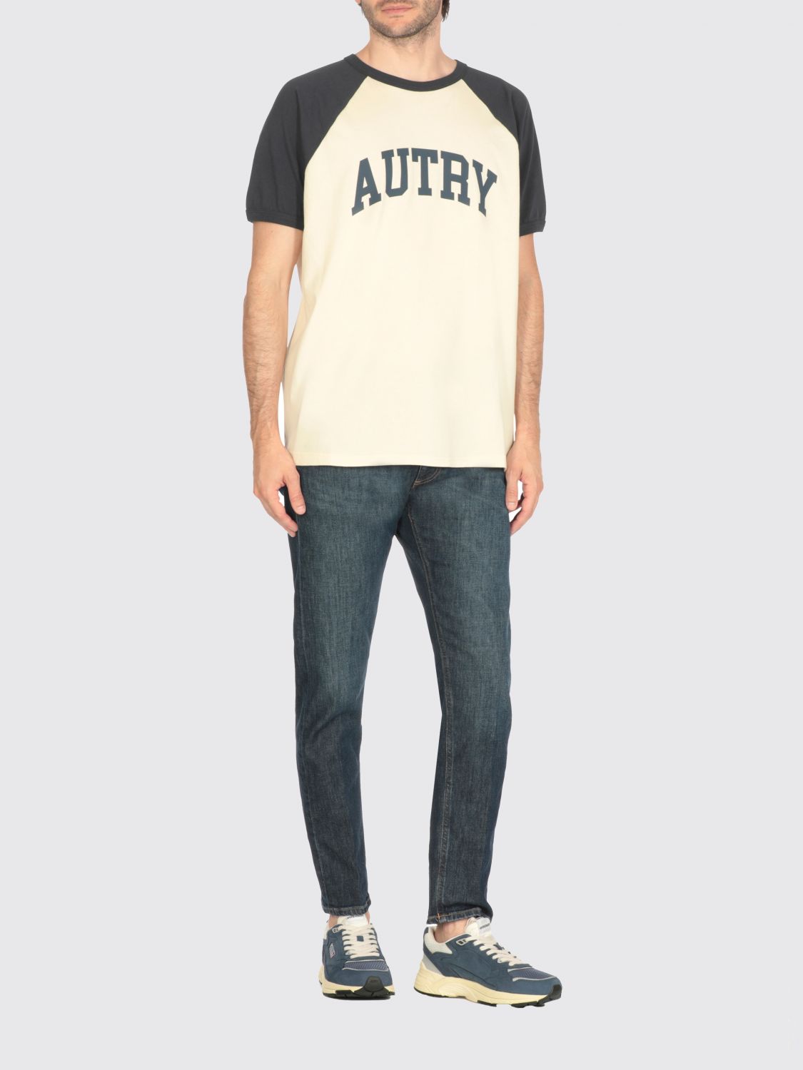 Autry T Shirt Men Yellow Cream