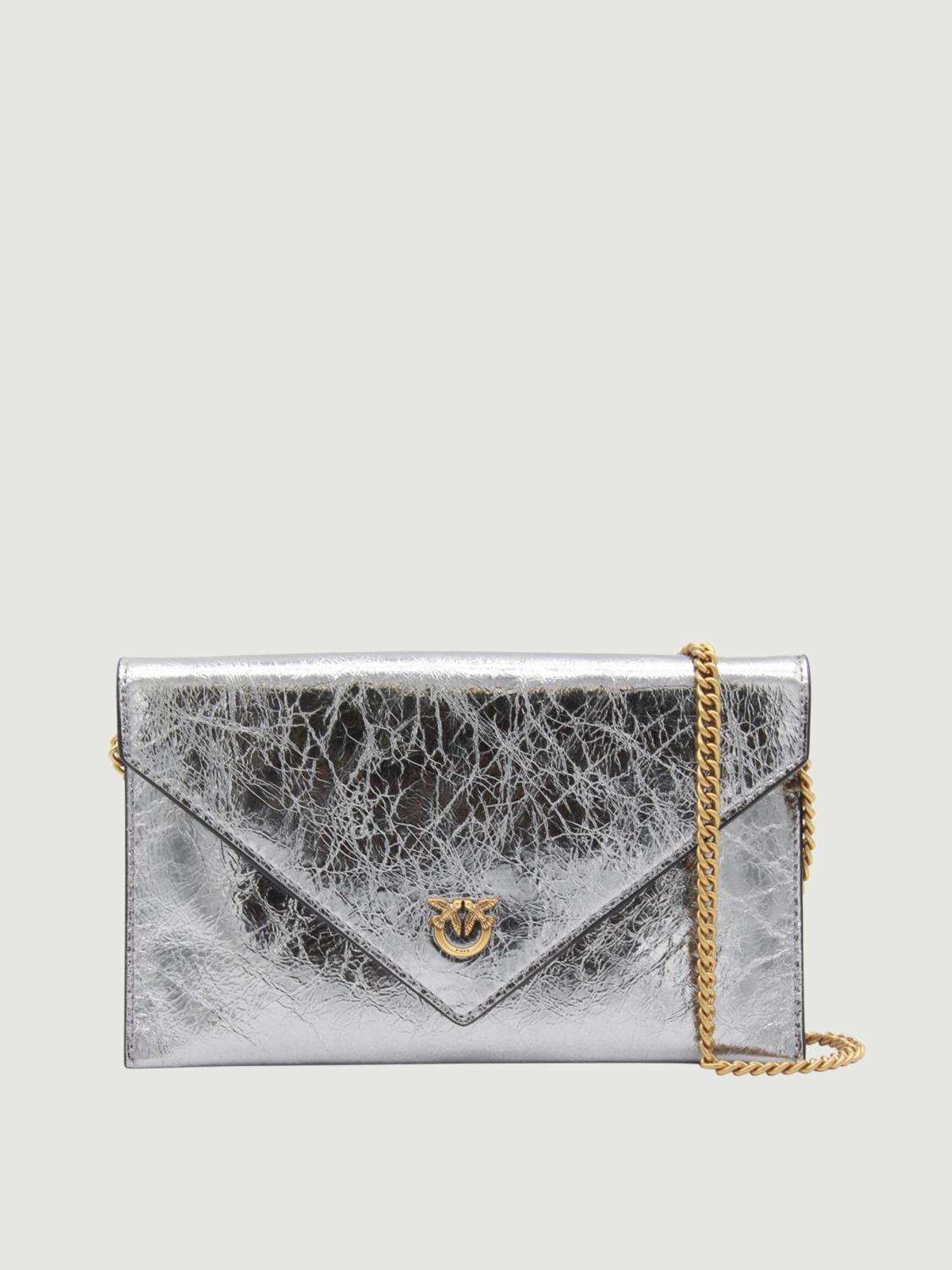Pinko Shoulder Bag Woman Silver