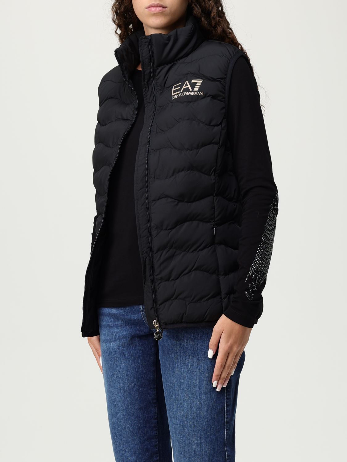 Ea7 Waistcoat Woman Black