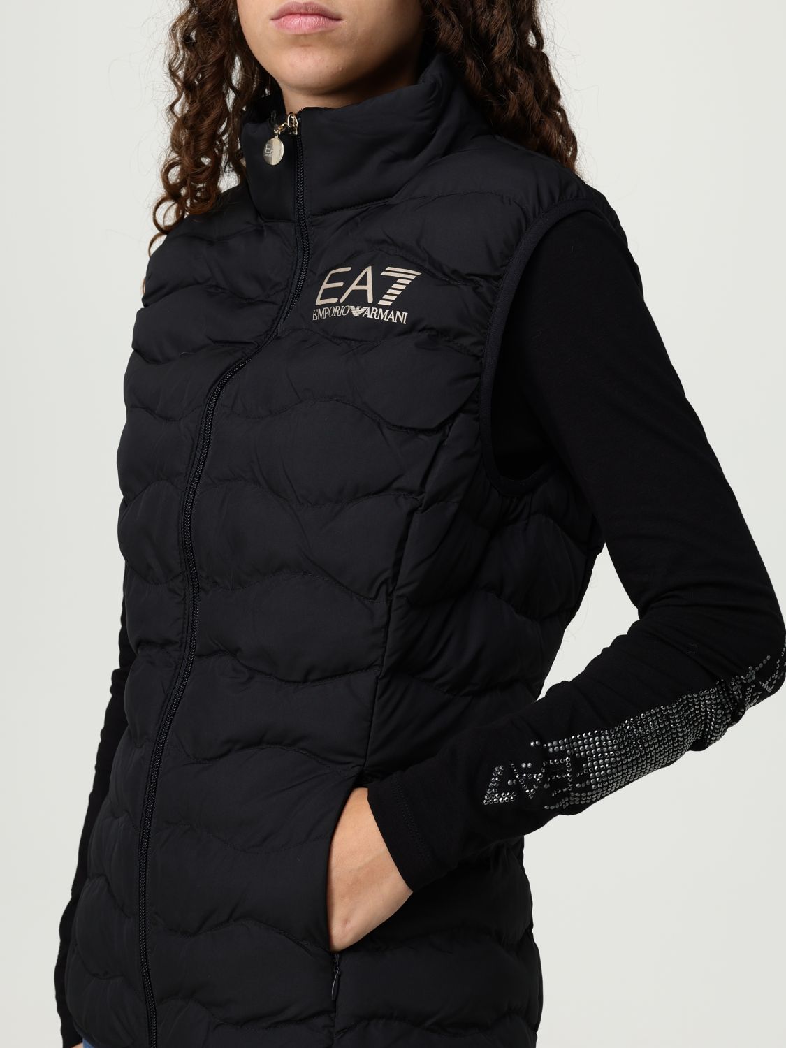 Ea7 Waistcoat Woman Black