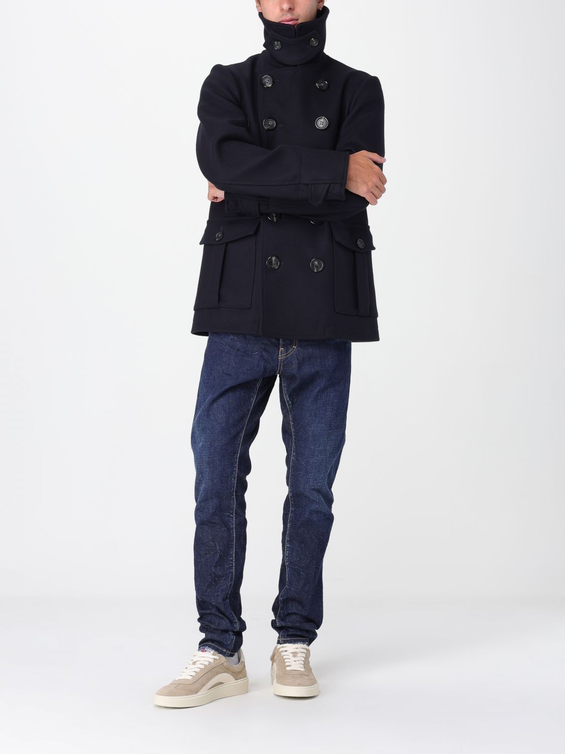 Dsquared2 Coat Men Blue