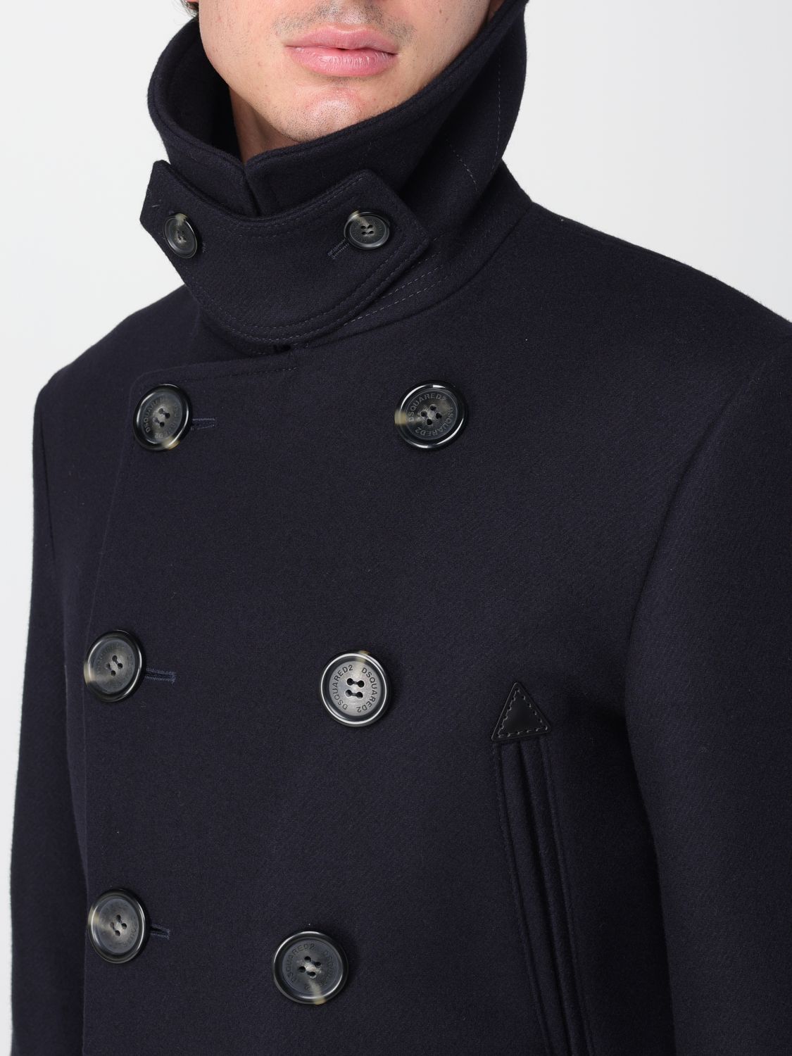 Dsquared2 Coat Men Blue