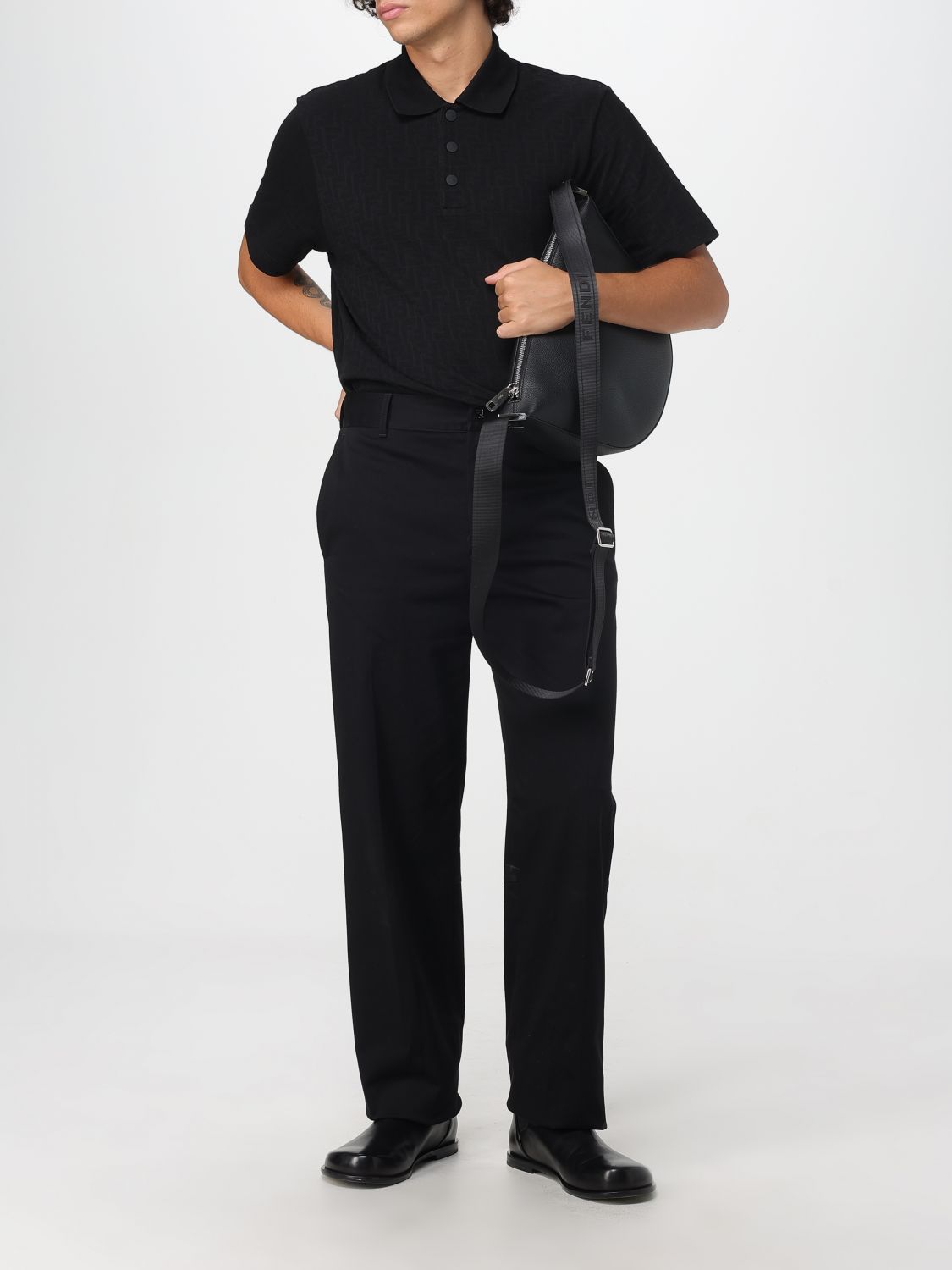 Fendi Polo Shirt Men Black