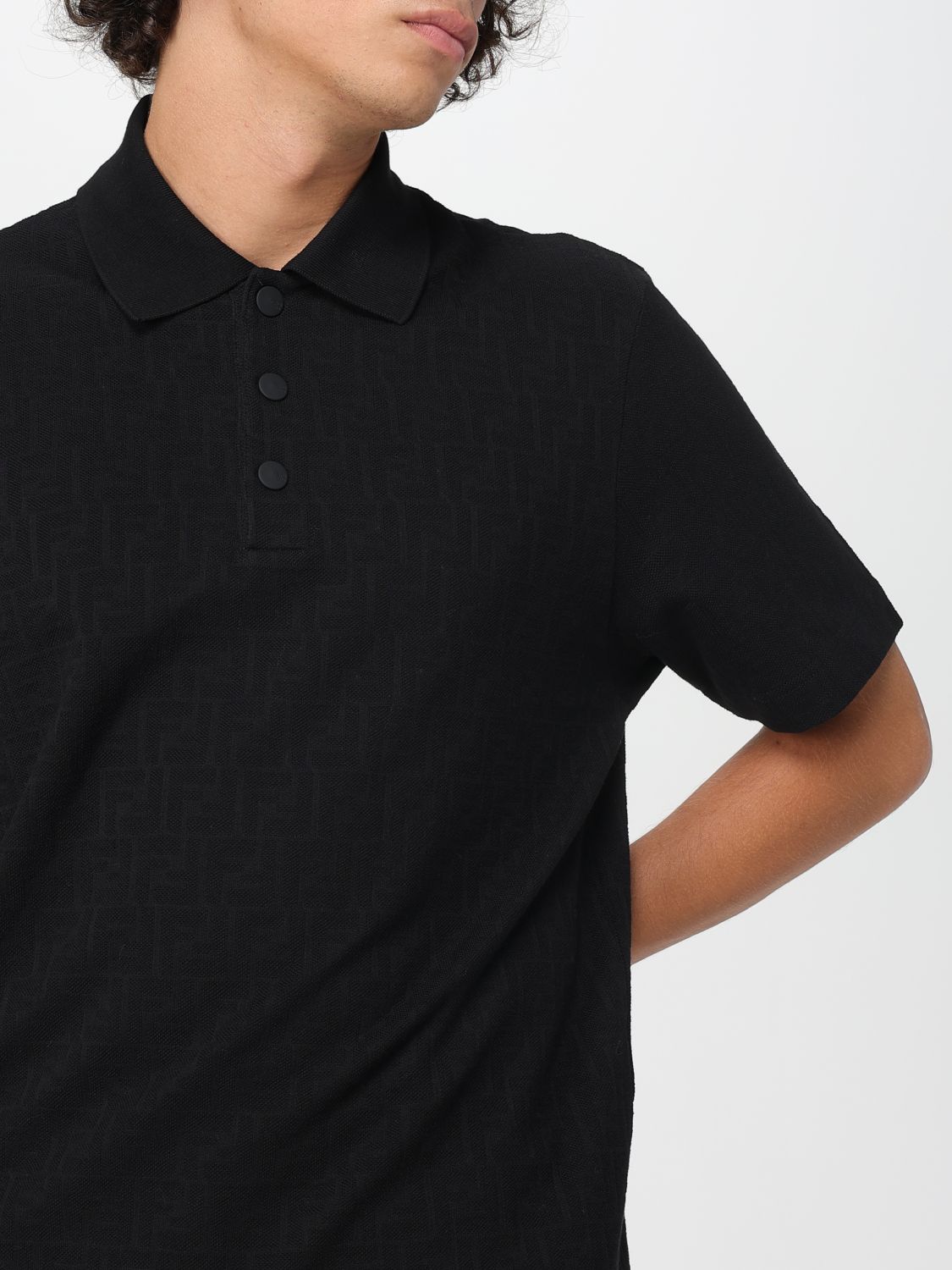 Fendi Polo Shirt Men Black