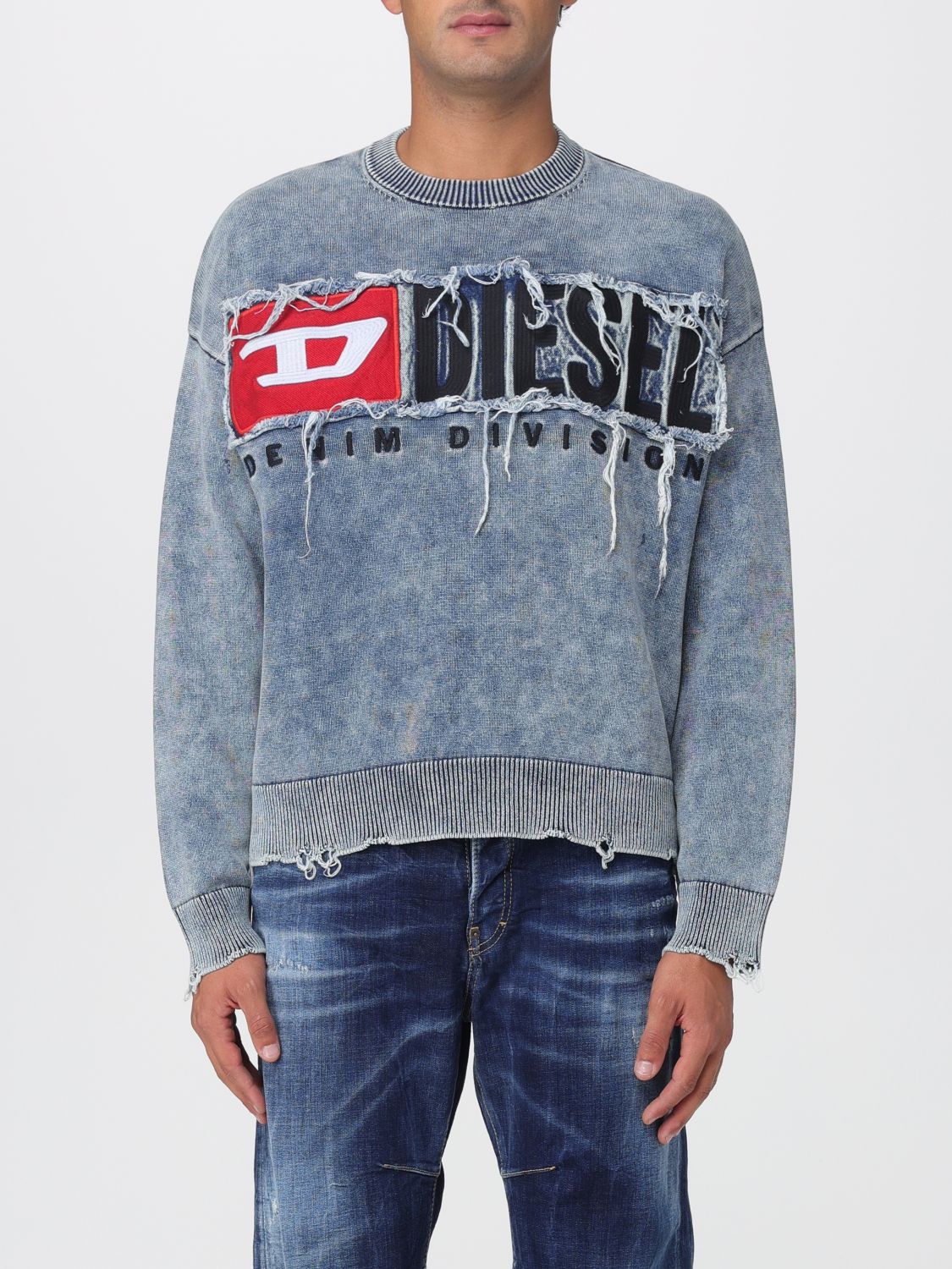 Diesel Sweater Men Sky Blue