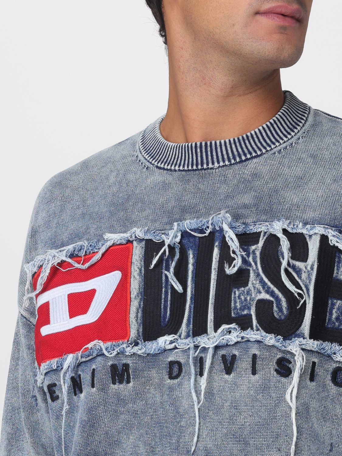 Diesel Sweater Men Sky Blue