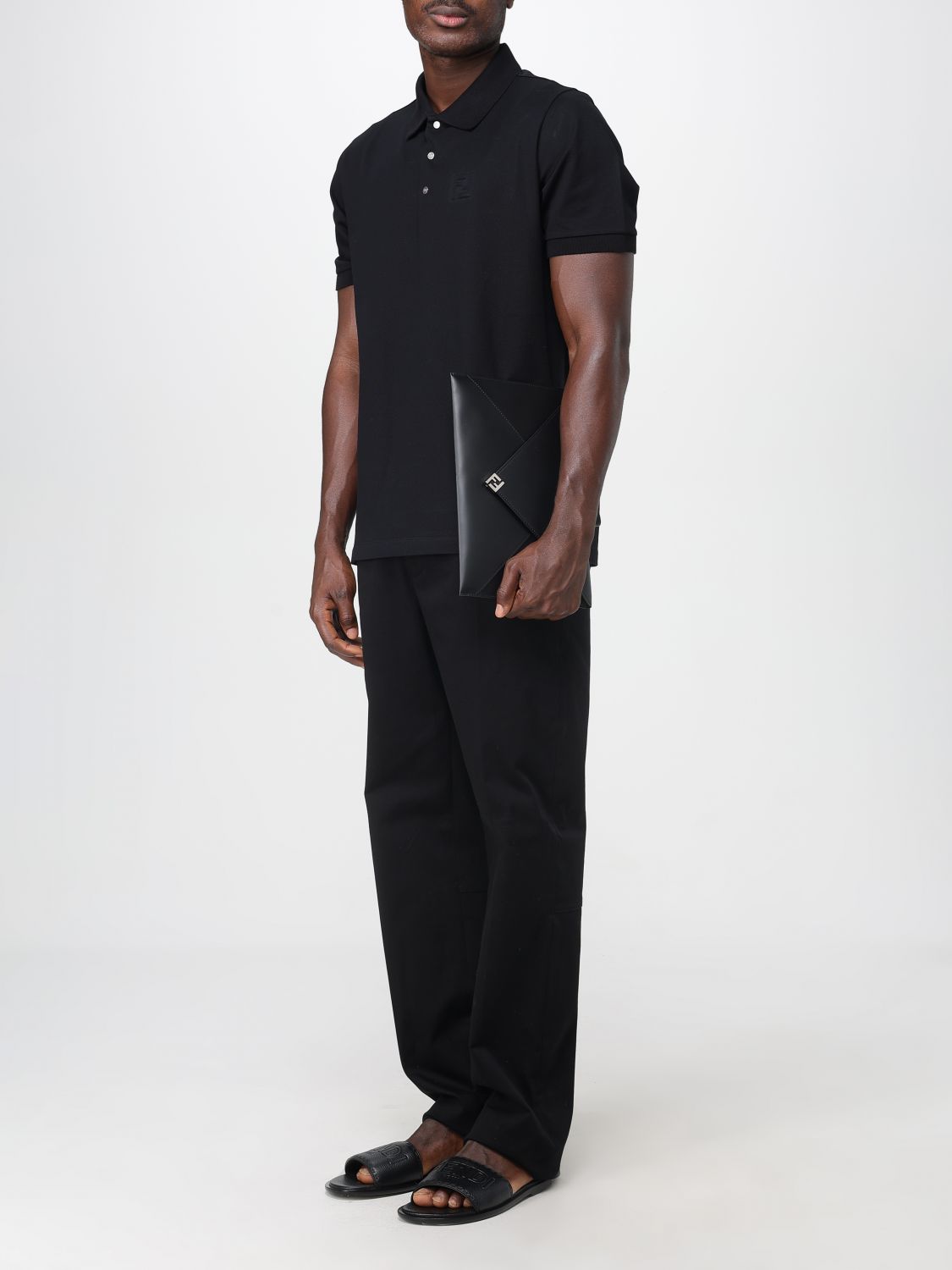 Fendi Polo Shirt Men Black