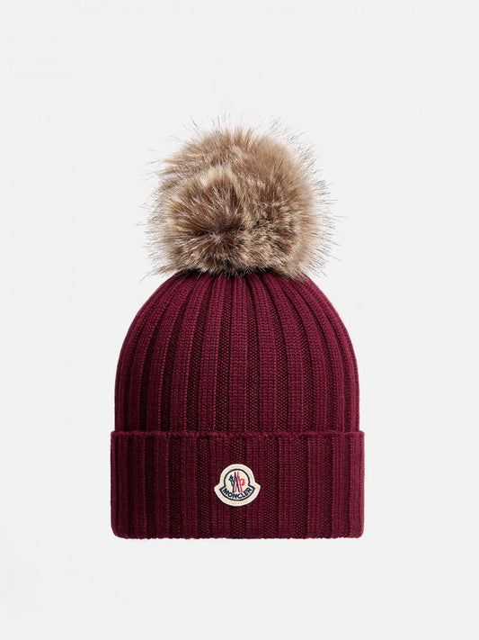Moncler Hat Woman Burgundy