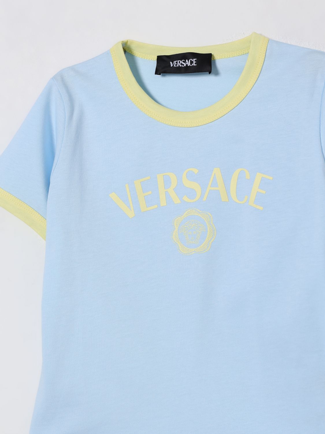Versace T Shirt Kids Gnawed Blue