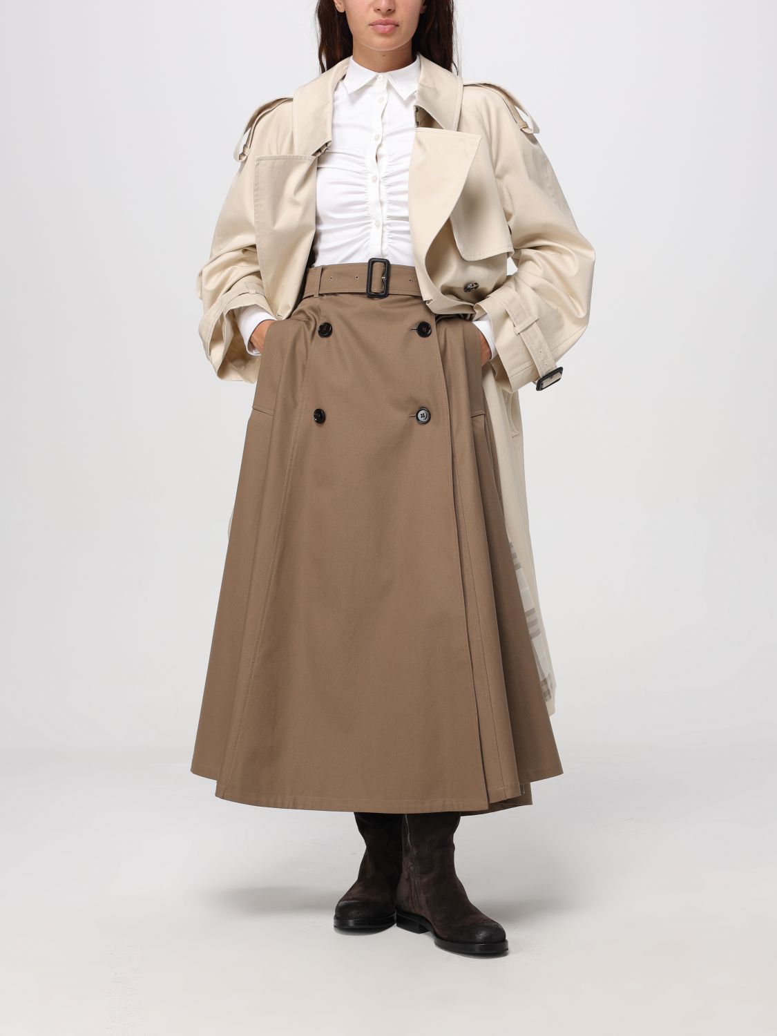 Burberry Coat Woman Beige