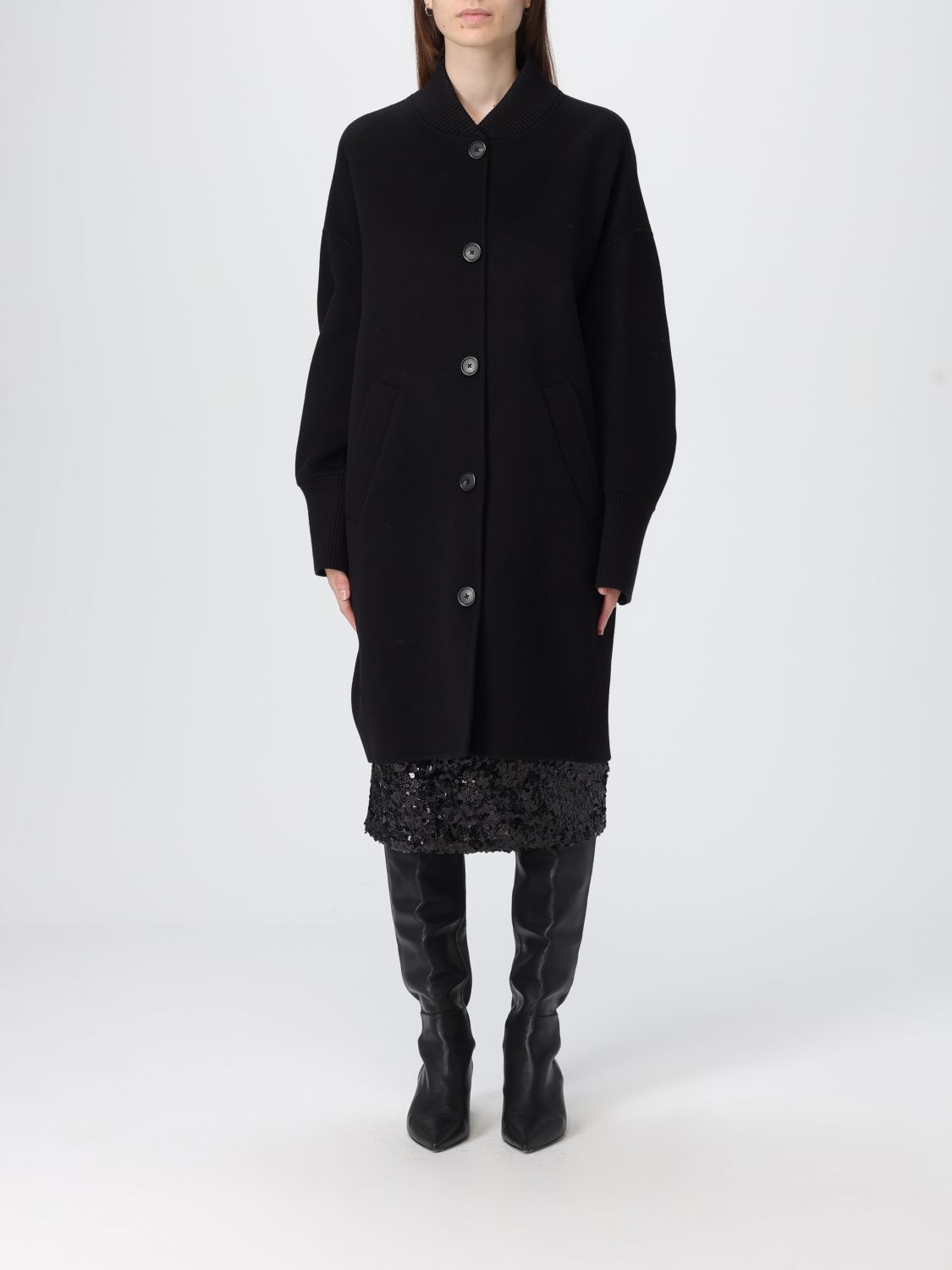 Pinko Coat Woman Black