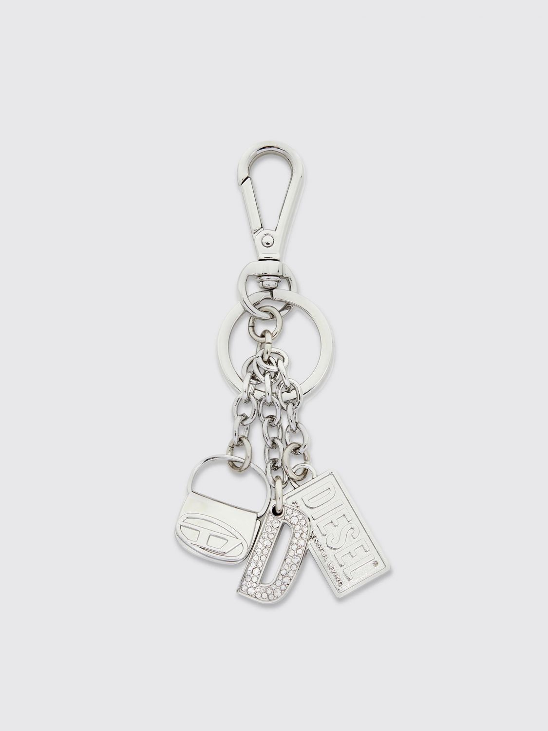 Diesel Key Chain Woman Silver