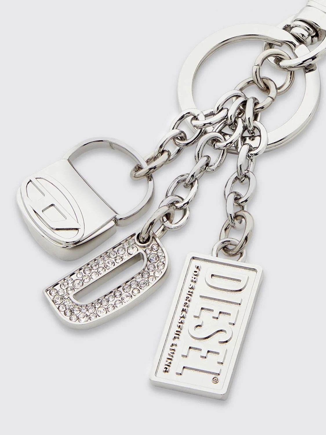 Diesel Key Chain Woman Silver