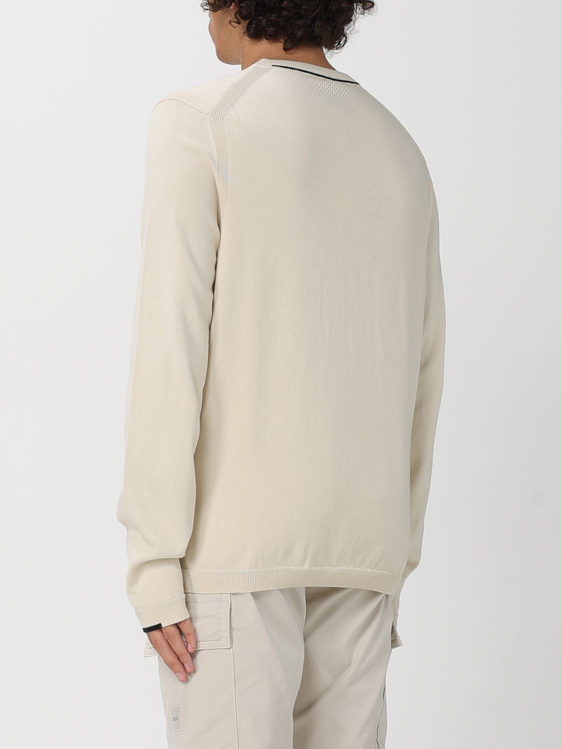 Boss Sweater Men Yellow Cream