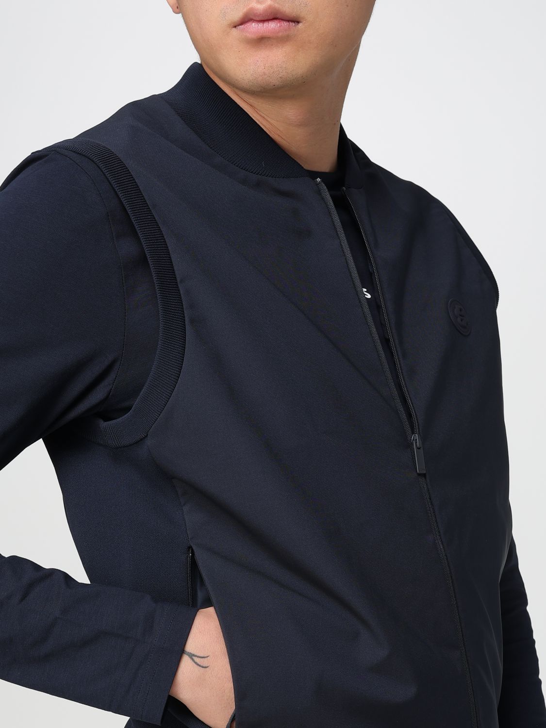Boss Suit Vest Men Blue
